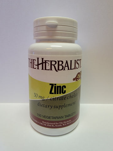 Zinc 50mg Tablets - Herbalist Private Label